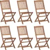 The Living Store Klappbare Gartenstühle 6 Stk. mit Kissen Produktbild-Vorschau 3