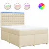Industrie-Stil Boxspringbett mit Matratze Creme 140x200 cm Produktbild-Vorschau 2