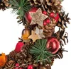 Idena Weihnachtskranz Ø 28 cm mit 10 warm weißen LEDs Tür- Produktbild-Vorschau 3