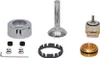 A collection of plumbing parts laid out on a white background. Produktbild-Vorschau
