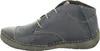 A side view of a single blue leather boot. Produktbild-Vorschau