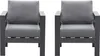 Two identical gray outdoor chairs with cushions, presented side-by-side against a white background. Produktbild-Vorschau