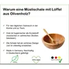 Müslischale (Ø ca. 14 cm) inkl. Esslöffel aus Olivenholz Produktbild-Vorschau 4
