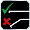 A graphic representation of a checklist with a green checkmark and a red cross, indicating a correct and incorrect option. Produktbild-Vorschau