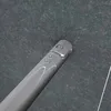 A close-up view of the end of a metal shower enclosure support bar, showing screws and a brushed metal finish. Produktbild-Vorschau
