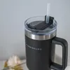 Thermobecher mit Strohhalm Edelstahl 1,18 Liter Schwarz Produktbild-Vorschau 5