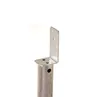 A metal L-shaped bracket attached to a metal post. Produktbild-Vorschau