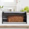 Relaxdays Brotkasten Edelstahl, Kleine Brotbox, Brot frisch Produktbild-Vorschau 2