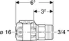 FlowFit-overgang AG SiBr d16-R3/4 ÜA Productafbeelding-voorbeeld 7