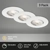 Briloner, juego de 3 focos empotrables LED Nava, color Vista previa de la imagen del producto 2