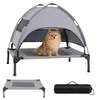 COSTWAY, cuccia rialzata per cani con tenda, resistente Anteprima dell’immagine prodotto 1