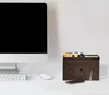 relaxdays Kabelbox Bambus dunkelbraun Produktbild-Vorschau 5