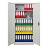An open metal cabinet filled with colorful binders. Produktbild-Vorschau