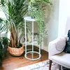 DanDiBo Blumenhocker Metall Weiß Rund 70 cm Blumenständer Produktbild-Vorschau 3