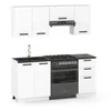 ULWEHOME | Küchenzeile 180 cm Mattweiß, Küchenmöbel-Set Produktbild-Vorschau 2