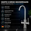 VANTO INOX 3-Wege-Wasserhahn C-Auslauf – Küchenarmatur Produktbild-Vorschau 4