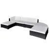 vidaXL Set di 6 pezzi da giardino con cuscini in polirattan Anteprima dell’immagine prodotto 5