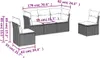 vidaXL 5-tlg. Garten-Sofagarnitur mit Kissen Braun Poly Produktbild-Vorschau 3