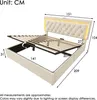 A diagram of a bed frame with dimensions indicated. Náhľad obrázku produktu