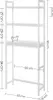 A diagram showing the dimensions of a white, three-tiered shelving unit designed to fit over a toilet. Náhled obrázku produktu