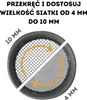 An image showing a sieve with text indicating adjustable mesh size. Anteprima dell’immagine prodotto