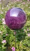 Rosenkugel 15 cm Edelstahl Lackierung violett Dekokugel mit Produktbild-Vorschau 1