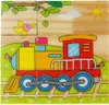 Vzdelávacie drevené puzzle bloky Vozidlá 9el. Náhľad obrázku produktu 8