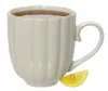 Tasse Porzellan mit Griff 10cm gerillt 400ml Creme Weiß Produktbild-Vorschau 2