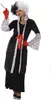 A woman wearing a Cruella de Vil costume, holding a cigarette holder. Anteprima dell’immagine prodotto