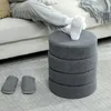 HOMCOM Pouf, poggiapiedi, pouf rotondo imbottito, Anteprima dell’immagine prodotto 6