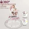 FCH Hochstuhl Baby 2-in-1 Vertehllbar und Klappbar Produktbild-Vorschau 2
