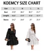 KOEMCY: Vestido corto de gasa con estampado de lunares Vista previa de la imagen del producto 2