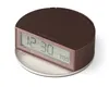 A digital alarm clock shown from a diagonal angle on a white background. Produktbild-Vorschau
