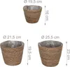 Relaxdays bloempotten, set van 3, riet, plantpotten met Productafbeelding-voorbeeld 4