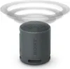 A gray Sony Bluetooth speaker with sound waves emanating from the top. Voir les images du produit