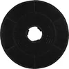 A single black circular carbon filter with a hole in the center. Produktbild-Vorschau
