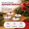 4X Kerzenhalter Silber Kerzenteller Adventskranzstecker Produktbild-Vorschau 6