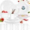 Vilde | Geschirrset - Weiß - 30 Teile - Opalglas - 6 Produktbild-Vorschau 1
