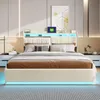 Łóżko platformowe INONEFT 140x190 z podświetleniem LED i Podgląd zdjęcia produktu 9