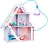 A dollhouse with furniture and accessories, connected to a blue cord. Produktbild-Vorschau