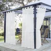 Outdoor Vorhang Weiß Transparent 2er Set H 213 x B 132 cm Produktbild-Vorschau 1