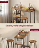 VASAGLE Bartisch-Set mit Regal, Essgruppe mit 2 Hockern, Produktbild-Vorschau 4