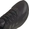Close-up view of the toe box and laces of a black Adidas sports shoe. Produktbild-Vorschau