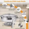 6 Liter Edelstahl Chafing Dish Speisenwärmer Suppentopf Produktbild-Vorschau 7