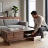 Table basse "Katanshumn" avec tiroir et 2 compartiments de Voir les images du produit 5