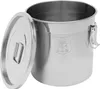 A stainless steel canister with its lid open, placed on a white background. Náhled obrázku produktu