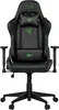 A black gaming chair with green accents and logos. Podgląd zdjęcia produktu