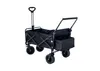 A black foldable outdoor wagon with extra-wide off-road tires is shown against a white background. Produktbild-Vorschau
