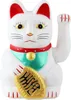 Glückskatze - Maneki-neko - Winkekatze - 15 cm - weiß Produktbild-Vorschau 1