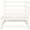 vidaXL Gartensofa mit Hocker 2-Sitzer Weiß Massivholz Produktbild-Vorschau 6
